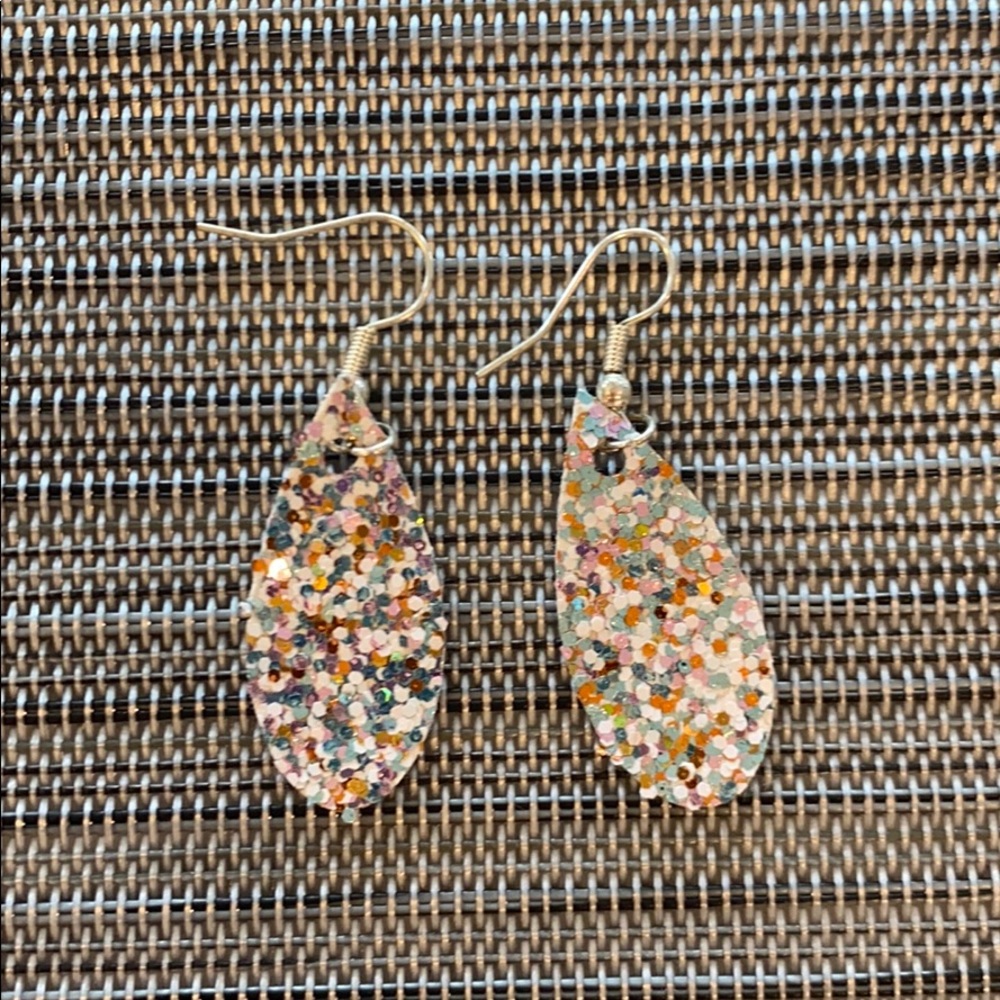 Confetti teardrop earrings